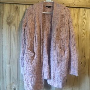 Fate Cable Knit Eyelash Sweater